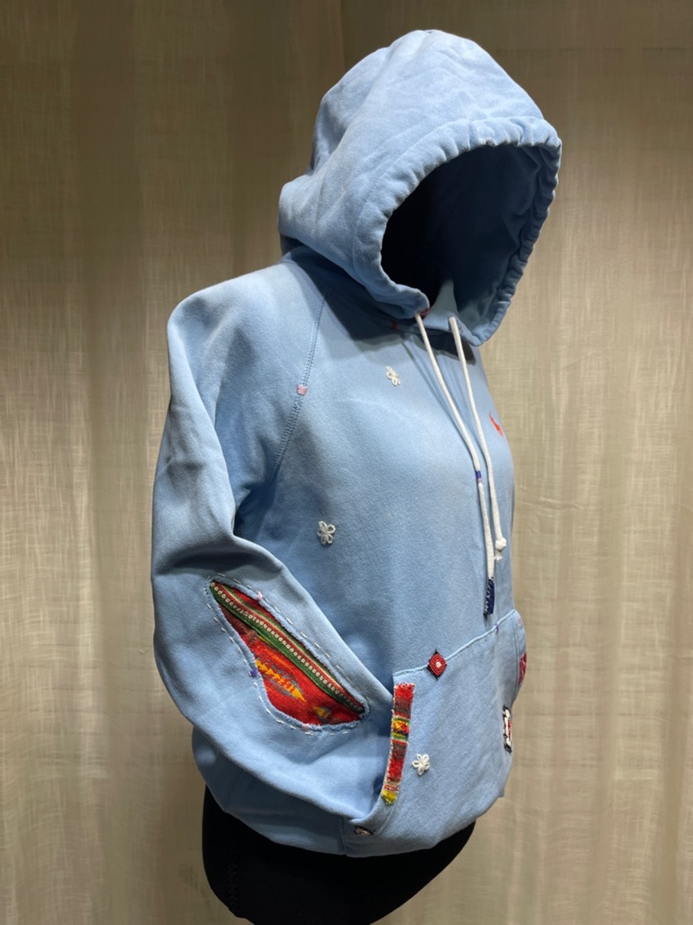 (New) Ralph Lauren Light Blue Hoodie with Embroidered Details. - Picture 2 of 8